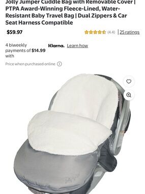 Jolly Jumper Cuddle Bag for car seat